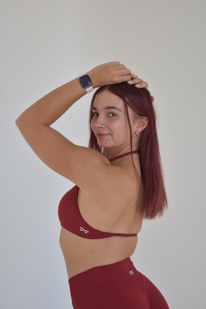 Gym Gods Sculpt crop - Deep Red